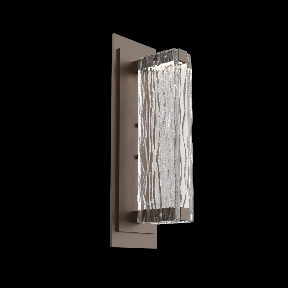 Tabulo Sconce-Flat Bronze-Tidal Cast Glass