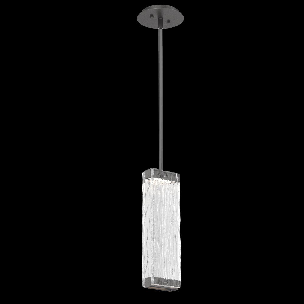 Tabulo Pendant-Graphite-Tidal Cast Glass