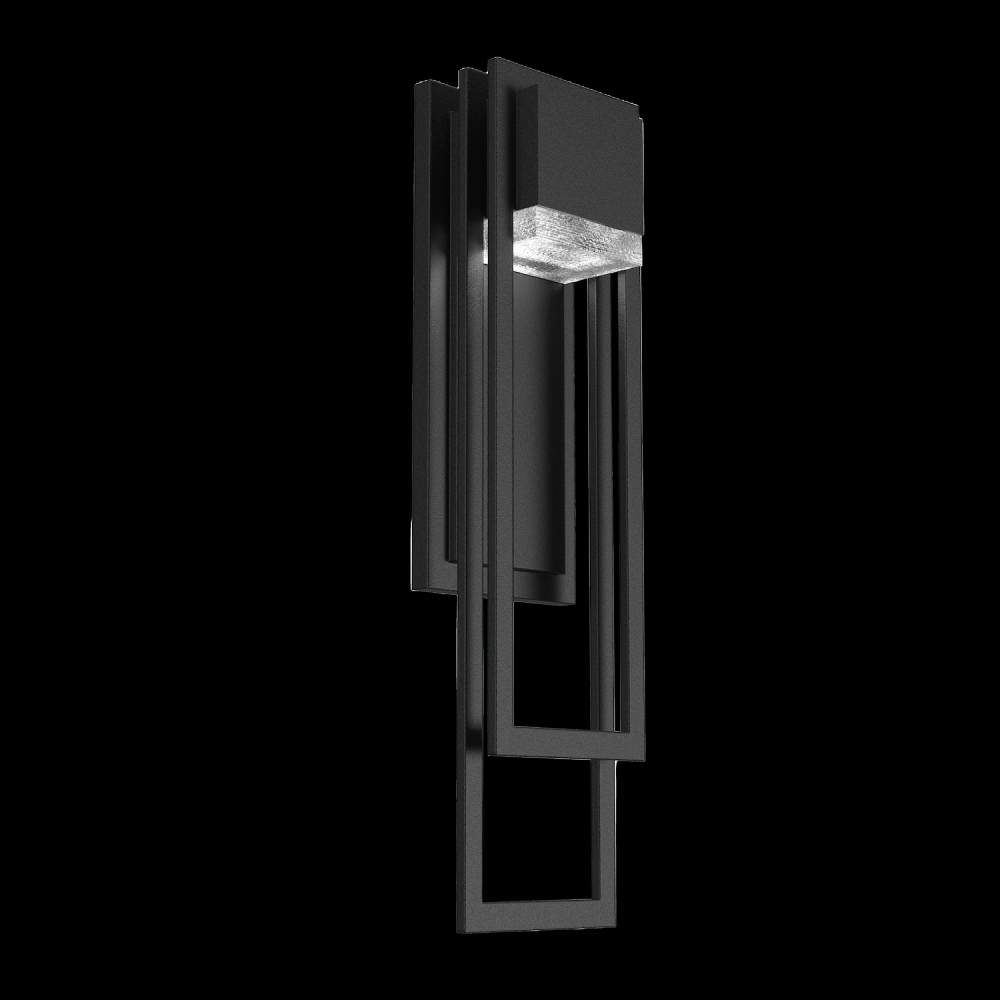 Cascade Sconce 18"-Textured Black-Clear Cast