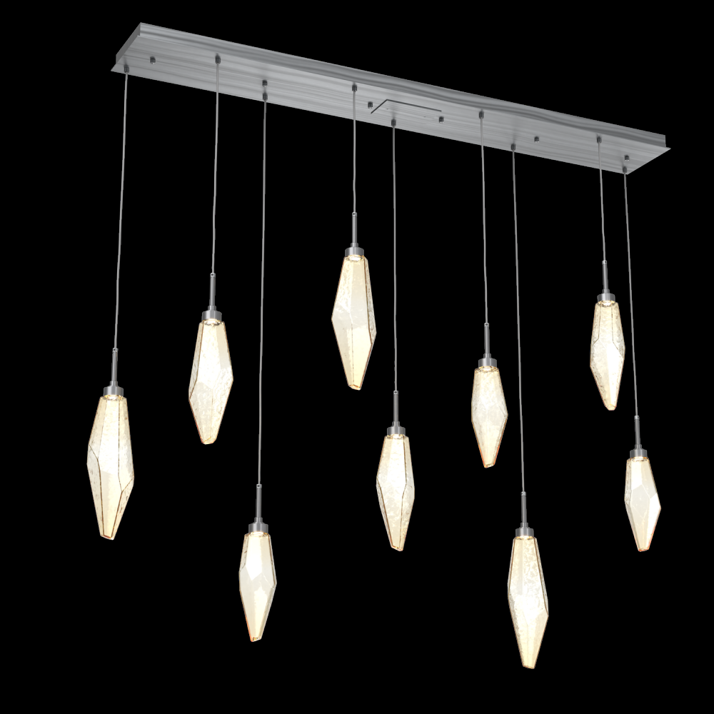 Rock Crystal Linear 9pc Multi-Pendant