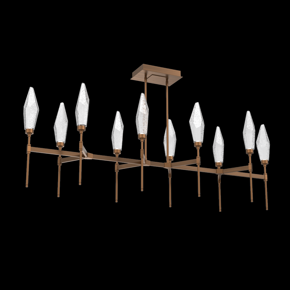 Rock Crystal Linear Belvedere Suspension-67-Oil Rubbed Bronze