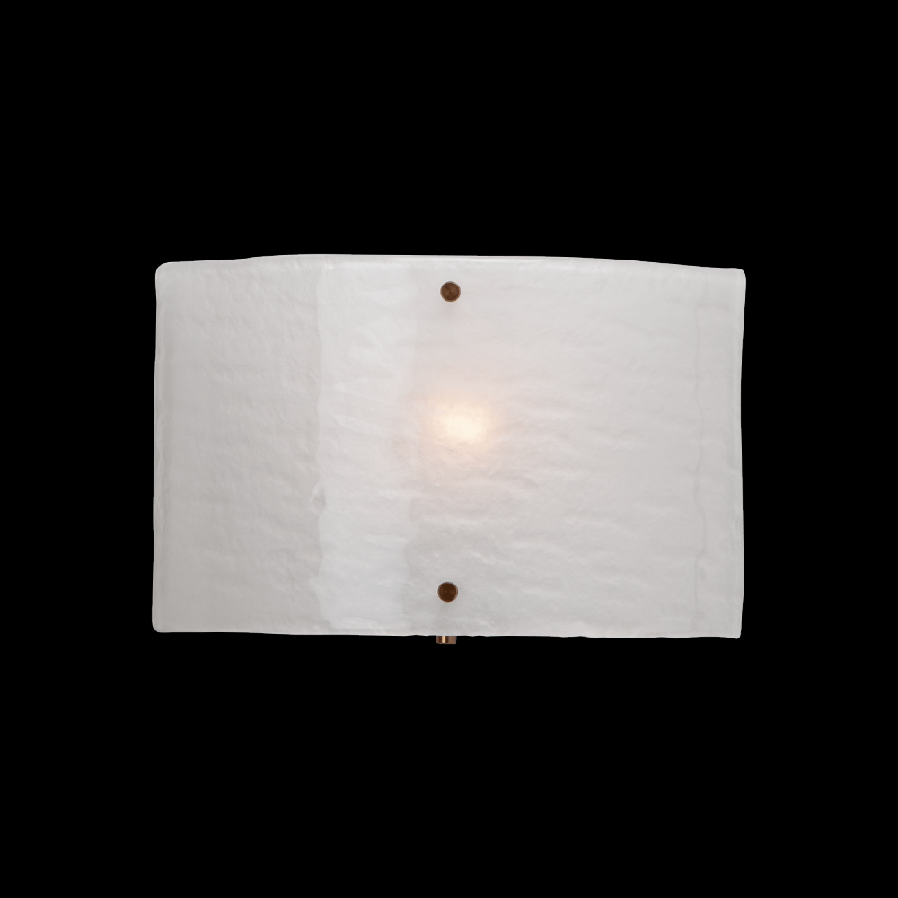 Textured Glass Round Cover Sconce