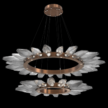 Hammerton CHB0050-2T-RB-CS-CA1-L3 - Rock Crystal Radial Ring Two Tier - 42/56-Oil Rubbed Bronze