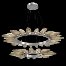 Hammerton CHB0050-2T-SN-CB-CA1-L3 - Rock Crystal Radial Ring Two Tier - 42/56-Satin Nickel