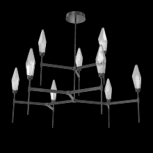 Hammerton CHB0050-54-MB-CS-001-L3 - Rock Crystal Round Belvedere Chandelier-54-Matte Black