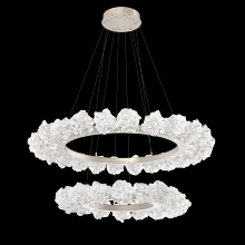 Hammerton CHB0059-2B-BS-BC-CA1-L3 - Two Tier Blossom Ring Chandelier - 2B-Metallic Beige Silver