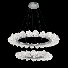 Hammerton CHB0059-2B-GM-BC-CA1-L3 - Two Tier Blossom Ring Chandelier - 2B-Gunmetal