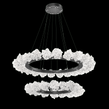 Hammerton CHB0059-2B-MB-BC-CA1-L3 - Two Tier Blossom Ring Chandelier - 2B-Matte Black