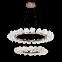 Hammerton CHB0059-2B-RB-BC-CA1-L3 - Two Tier Blossom Ring Chandelier - 2B-Oil Rubbed Bronze