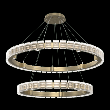 Hammerton CHB0087-2T-HB-TP-CA1-L3 - Tessera 38" & 50" Two-Tier Ring-Heritage Brass