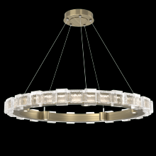 Hammerton CHB0087-38-HB-TE-CA1-L3 - Tessera 38in Ring-Heritage Brass-Tetro Cast Glass