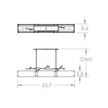 Hammerton PLB0032-0C-MB-SG-001-L3 - Ironwood Linear Suspension-0C-Matte Black