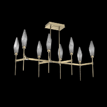 Hammerton PLB0050-48-HB-CS-001-L1 - Rock Crystal Linear Suspension-48-Heritage Brass