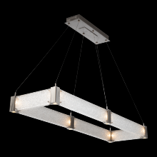 Hammerton PLB0042-R1-NB-CR-CA1-L3 - Parallel Rectangular Chandelier - 48-Novel Brass