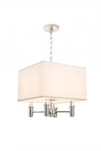 Kalco 500570CH - DuPont 4 Light Square Convertible Pendant - Semi Flush Mount