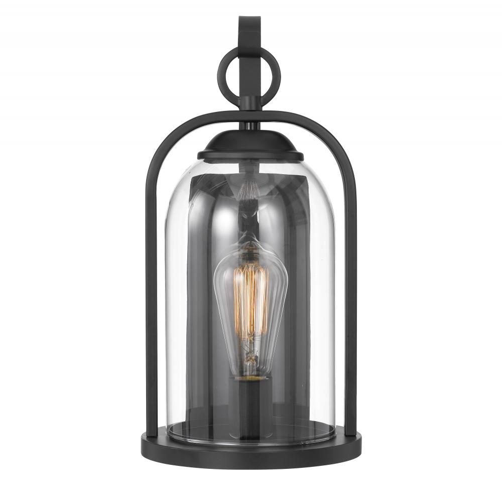 Esse X 15 In 1- Light Matte Black Painted Outdoor Wall Sconce With Bell-shaped Design