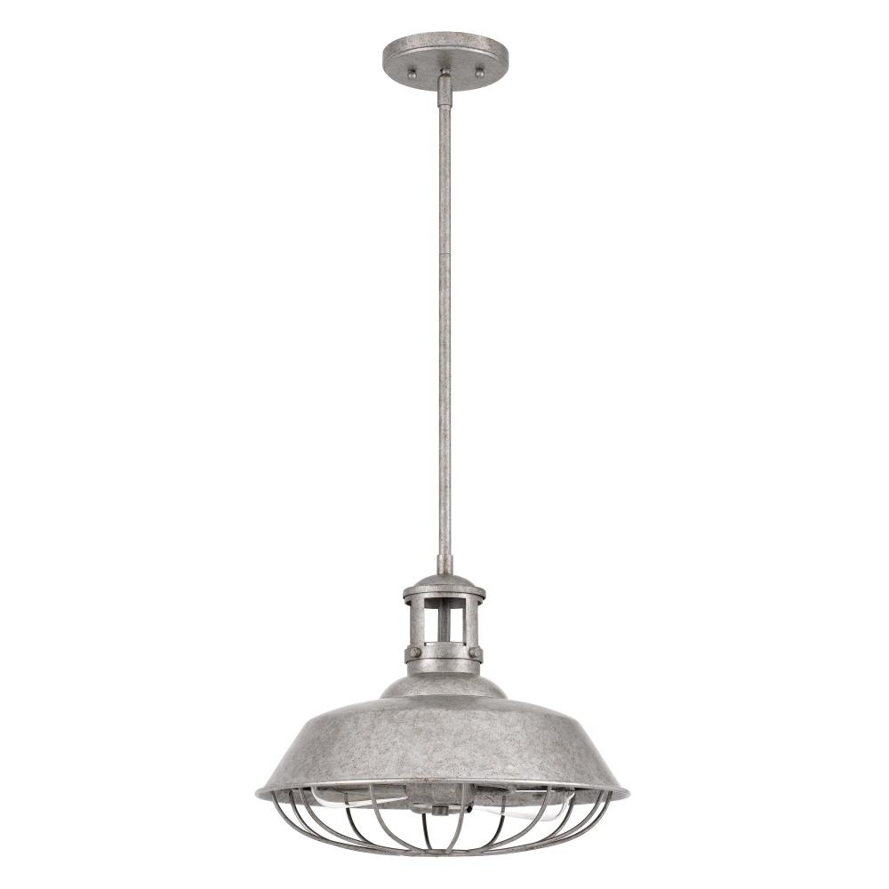 Wilbur 2-Light Galvanized Pendant 14“ X 14” X 12“