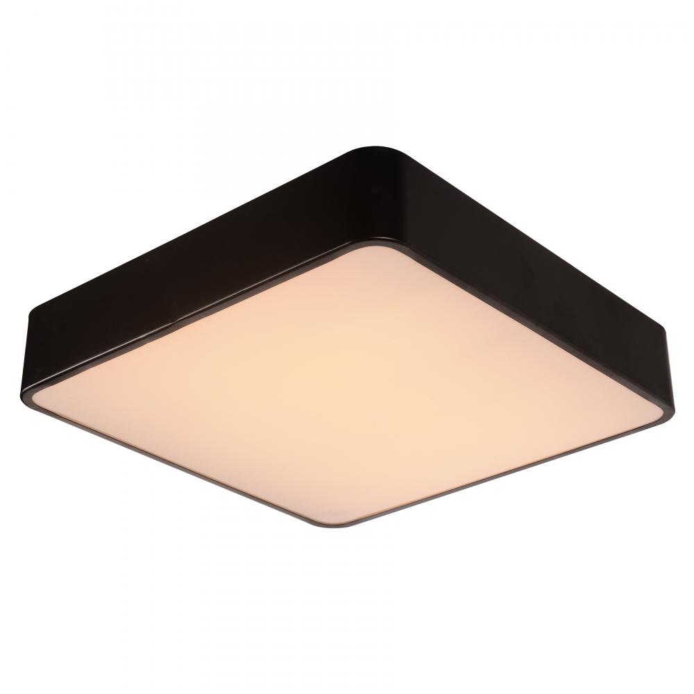 Aperture 36-Watt Matte Black Finish Integrated LEd Square Flush Mount Ceiling Light 20 in. L x 20 in