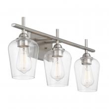 Worldwide Lighting Corp E20003-005 - Bacchus 3-Light Brushed Nickel Finish Vanity Light 6.75“ X 24” X 9.75“