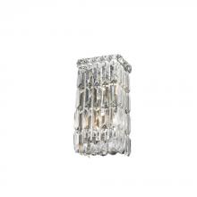 Worldwide Lighting Corp W23521C6 - Cascade 2-Light Chrome Finish Crystal Rectangular Wall Sconce Light 6 in. W x 12 in. H Small ADA