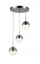 Worldwide Lighting Corp W33812MN10 - Phantasm 7.5-Watt Matte Nickel Finish Integrated LEd Iced Opal Acrylic Pendant Ceiling Light 3000K 1