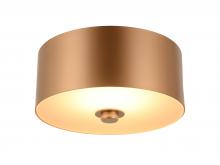 Worldwide Lighting Corp W33840MG9 - Millie 6-Watt Matte Gold Finish Integrated LEd drum Flush Mount Ceiling Light 3000K 9 in. Dia x 4 in