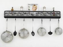 Hi-Lite MFG Co. H-80-46Y-B-BK01/A-SIL W/CI - POT RACK COLLECTION