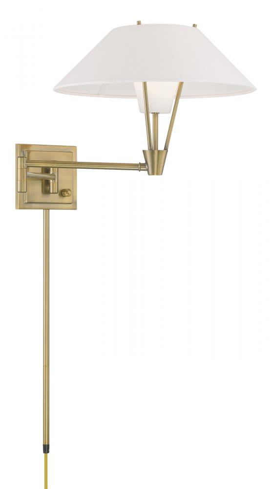 Cody Swing Arm Wall Sconce - Antique Brass