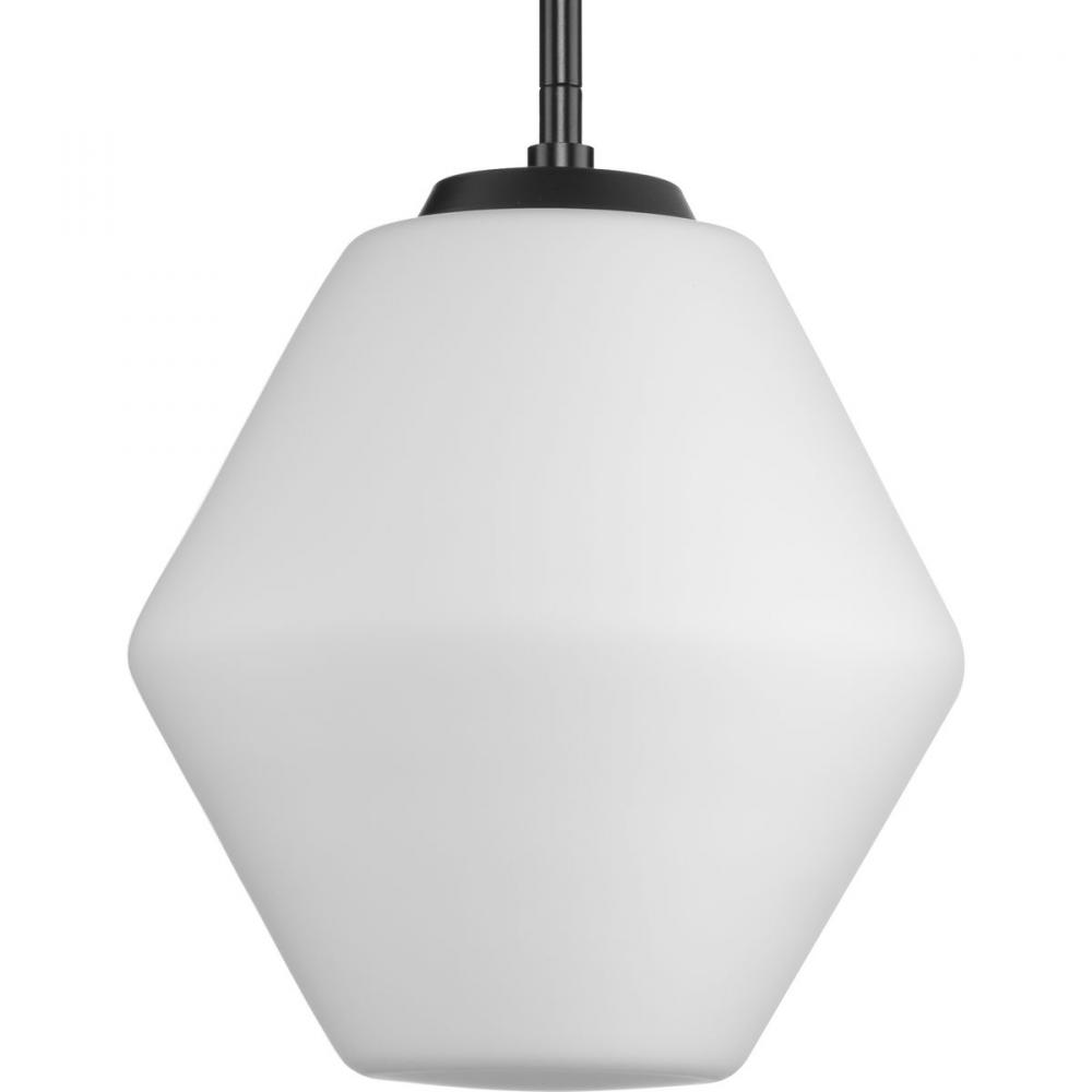 Copeland Collection One-Light Matte Black Mid-Century Modern Pendant