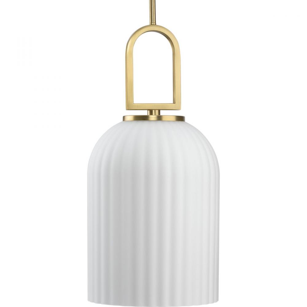 Stanza Collection One-Light Brushed Gold New Traditional Pendant Light