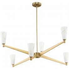 Progress P400395-109 - Tosca Collection Six-Light Brushed Bronze Modern Luxe Chandelier