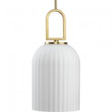 Progress P500482-191 - Stanza Collection One-Light Brushed Gold New Traditional Pendant Light