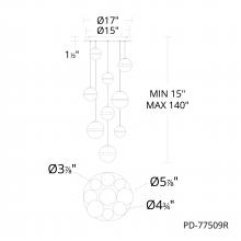 WAC US PD-77509R-BC - Cyllindra Chandelier Light