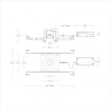 WAC US R3BRD-SCS-WT - Ocular 3.0 5CCT Round Donwlight Trim and Remodel Housing with New Construction Frame-In Kit and Dr