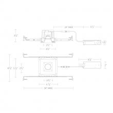 WAC US R3BSDN-SWD-WT - Ocular 3.0 Dim-to-Warm Square Downlight Trim and Remodel Housing with New Construction Frame-In Ki