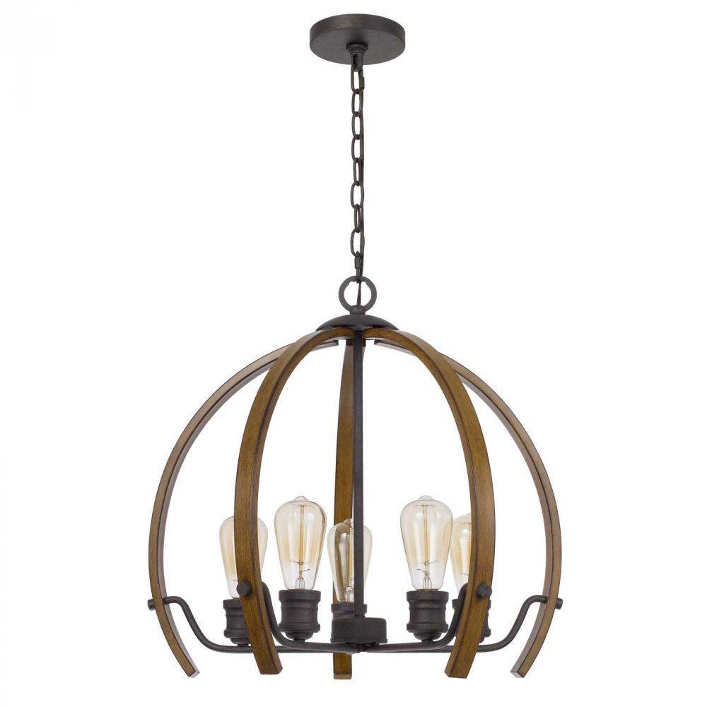 60W x 5 Riverton metal chandelier