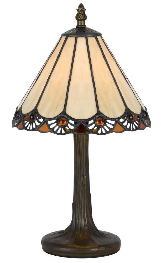 13.5" Height Zinc Cast Accent Lamp in Antique Brass