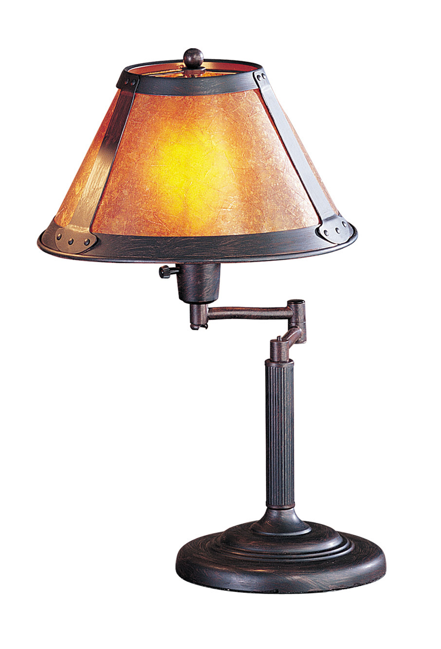 15" Height Metal Desk Lamp in Rust