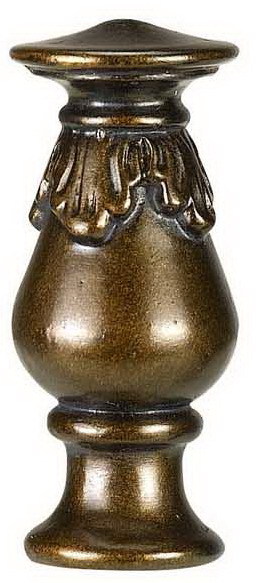 2.75" Resin Finial in Light Faux Wood