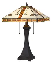 CAL Lighting BO-2903TB - 22.25" Height Tiffany Table Lamp in Dark Bronze Finish