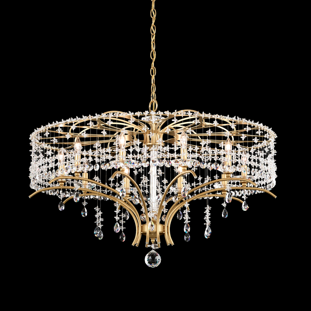 Bella Rose 10 Light 120V Chandelier in Ferro Black with Clear Radiance Crystal