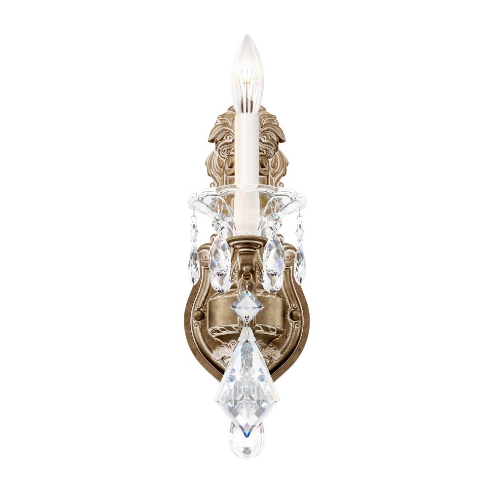 La Scala 1 Light 120V Wall Sconce in Parchment Gold with Clear Radiance Crystal