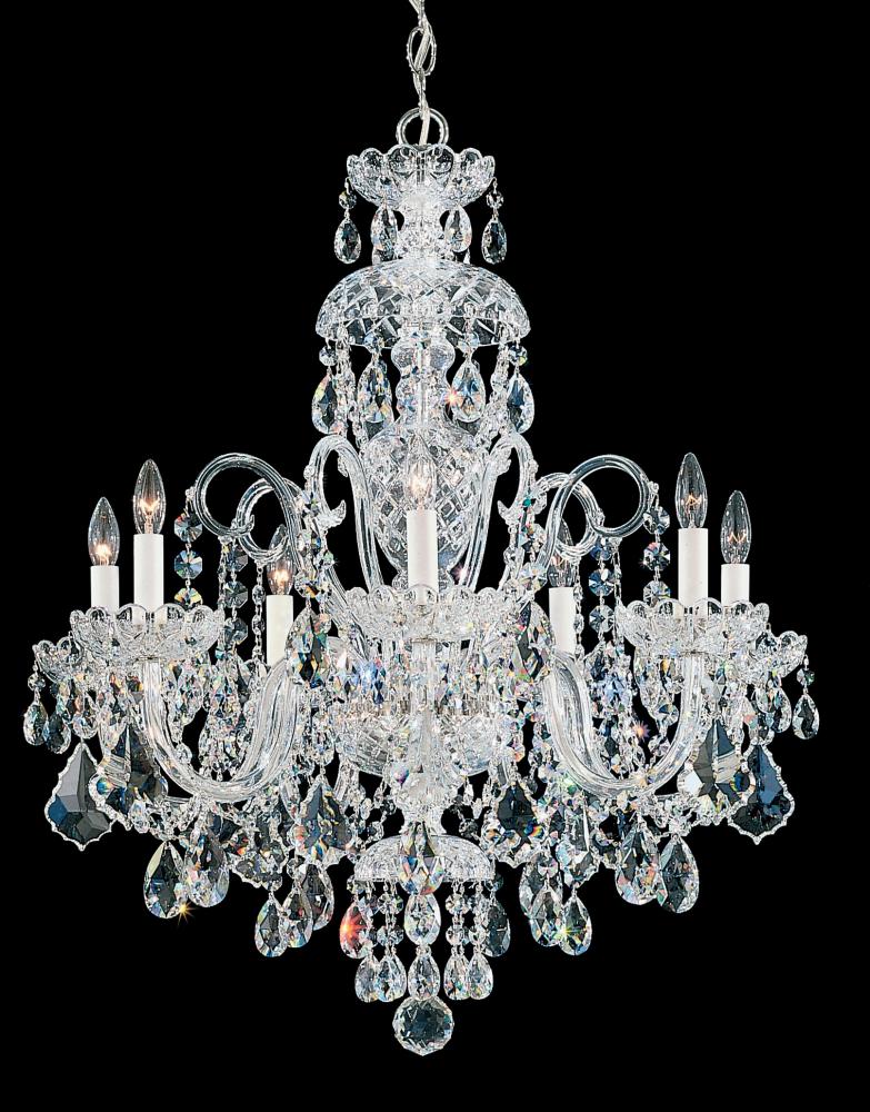 Olde World 7 Light 120V Chandelier in Aurelia with Clear Radiance Crystal