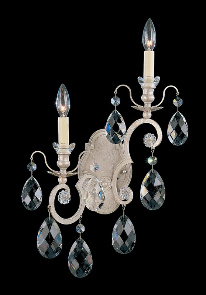 Renaissance 2 Light 120V Right Wall Sconce in French Gold with Clear Heritage Handcut Crystal