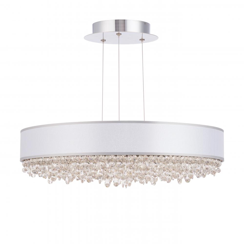 Eclyptix LED 24IN 3000K/3500K/4000K 120V Pendant in Polished Stainless Steel with Radiance Wavy Cr