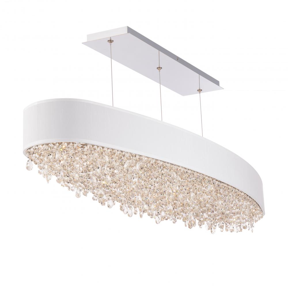 Eclyptix LED 49in 3000K/3500K/4000K 120V-277V Linear Pendant in Polished Stainless Steel with Clea