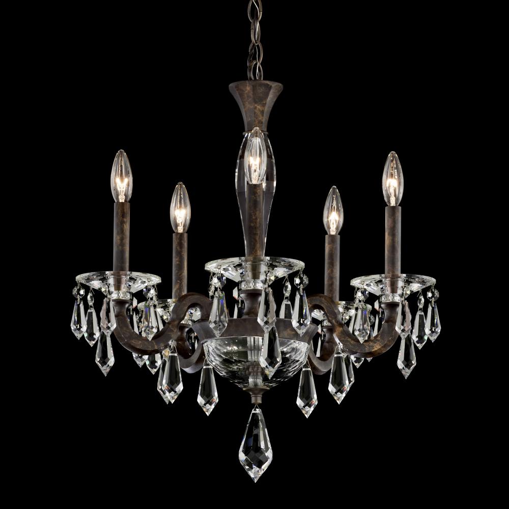 Napoli 5 Light 120V Chandelier in Heirloom Bronze with Clear Radiance Crystal