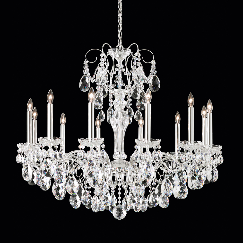 Sonatina 12 Light 120V Chandelier in Polished Silver with Crystals from Swarovski®