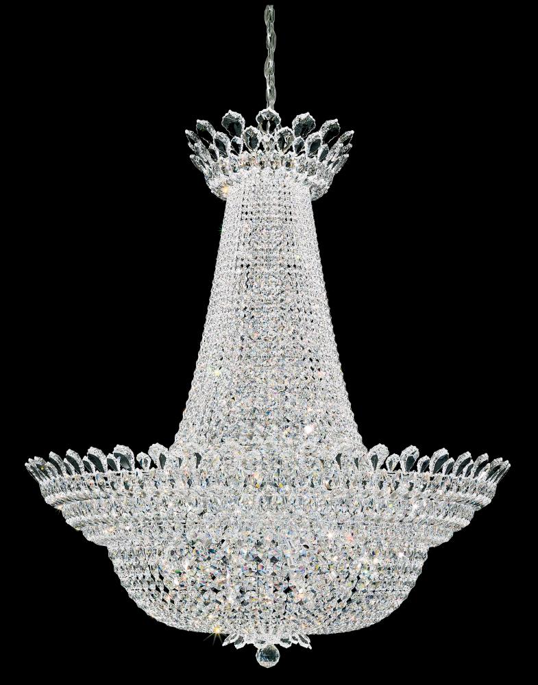 Trilliane 76 Light 120V Chandelier in Polished Stainless Steel with Clear Radiance Crystal