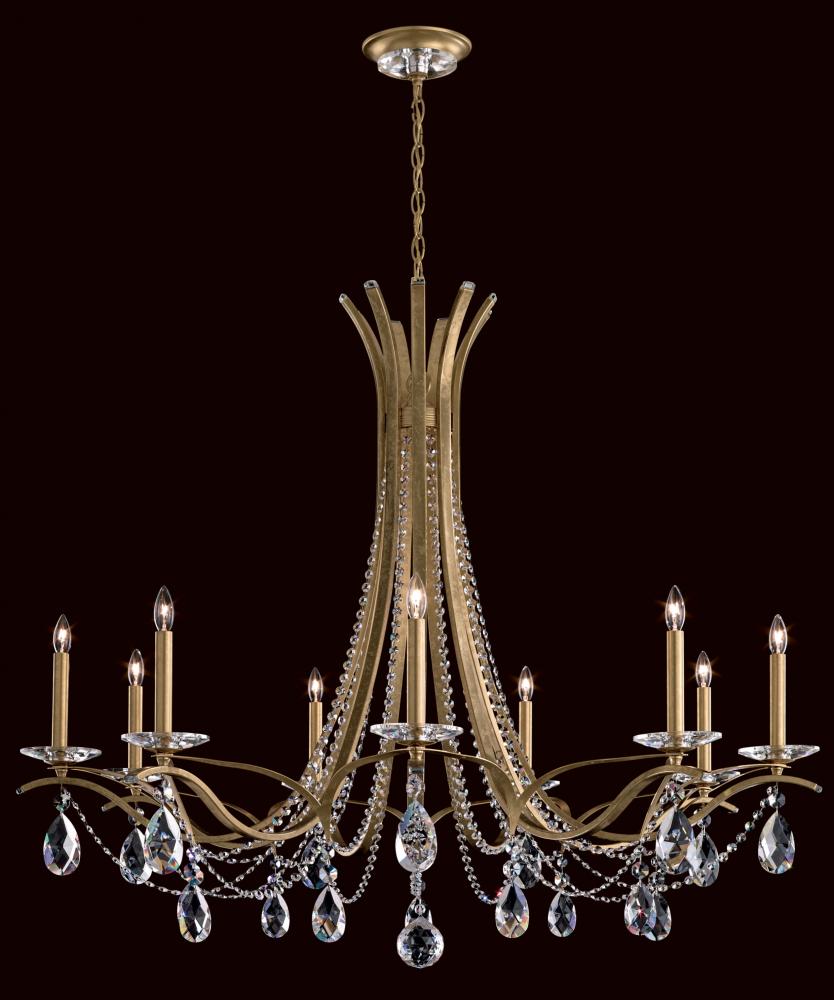 Vesca 9 Light 120V Chandelier in Heirloom Gold with Clear Radiance Crystal